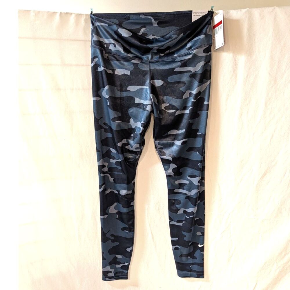 Nike One Blue Camo leggings, size L